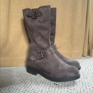 Chocolate mid calf boots
